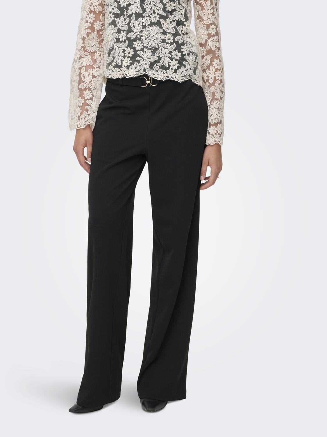 Gala Belt Wide Pant Black