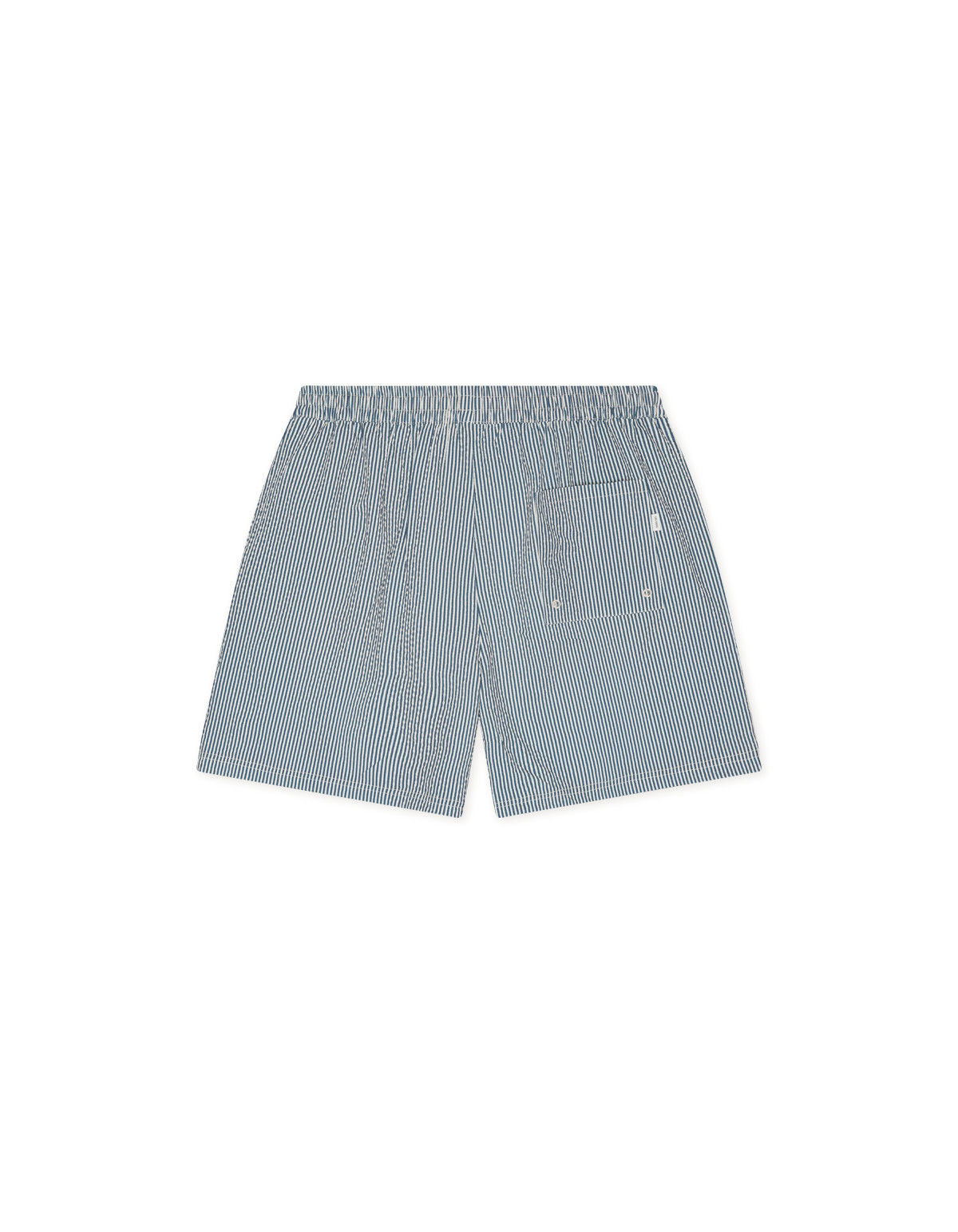 Stripe Seersucker Swim Shorts Dark Denim Blue