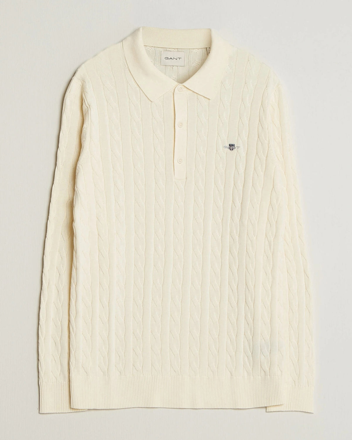 Classic Cable Polo Cream