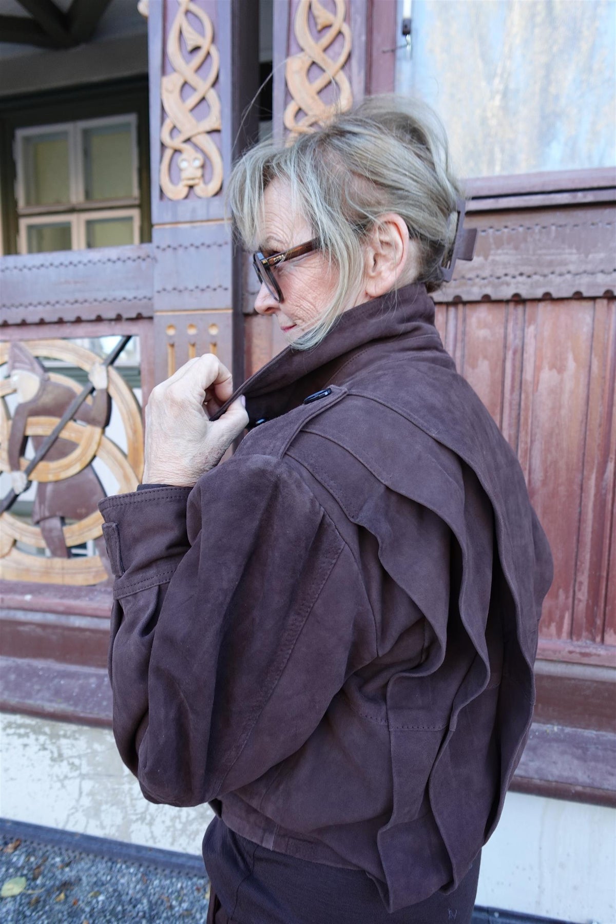 Mwpetra Suede Pleat Jacket