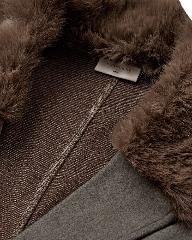 Fqyanna Coat Morel Melange