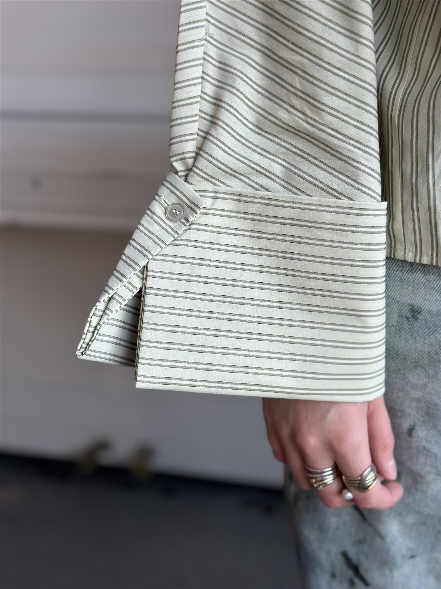 Atari Shirt Sage Stripe