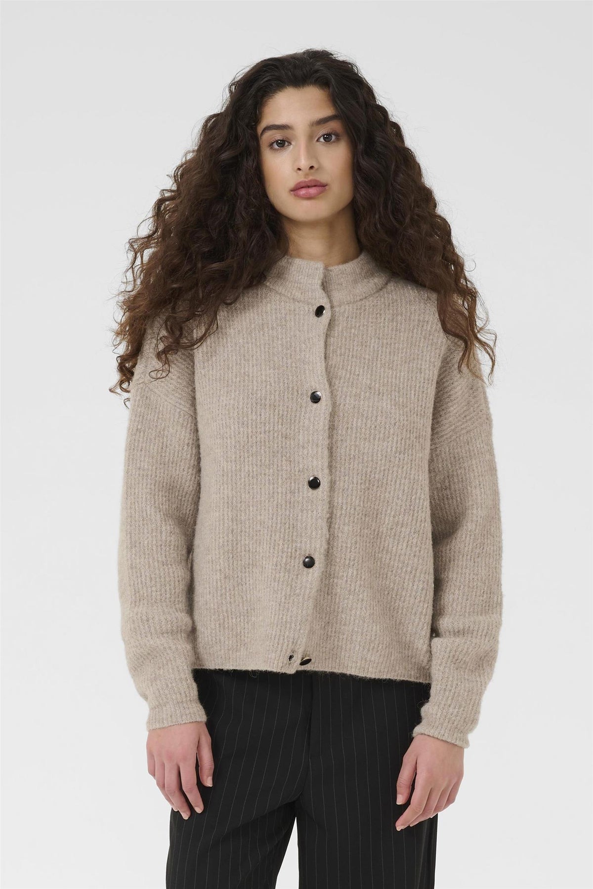 Alpha short cardigan // Warm Sand Melange