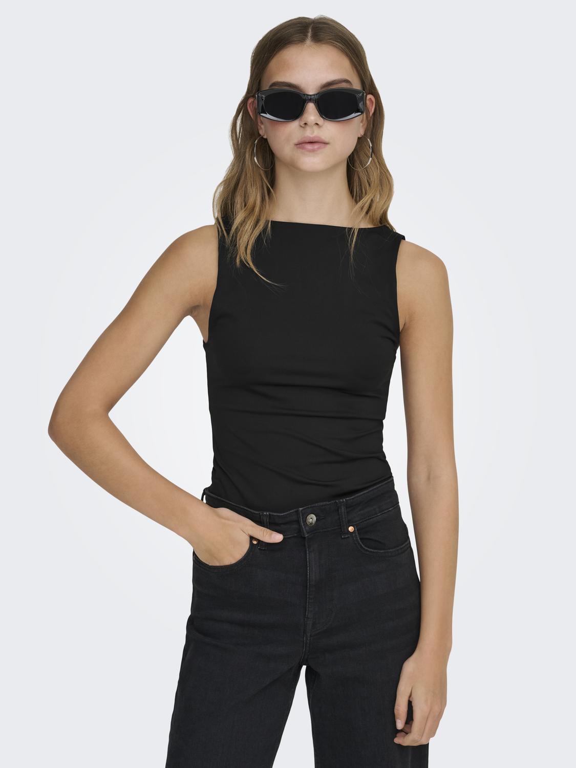 Ea S/L 2-ways Fit Top Black