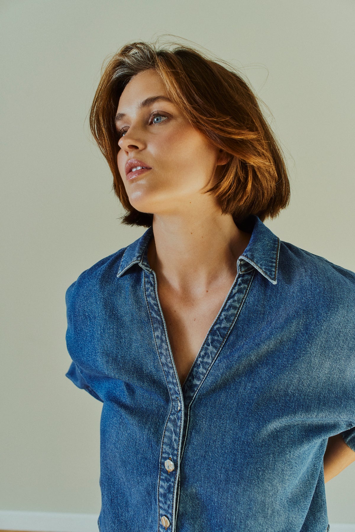 Fqmilo-Shirt Medium Blue Denim