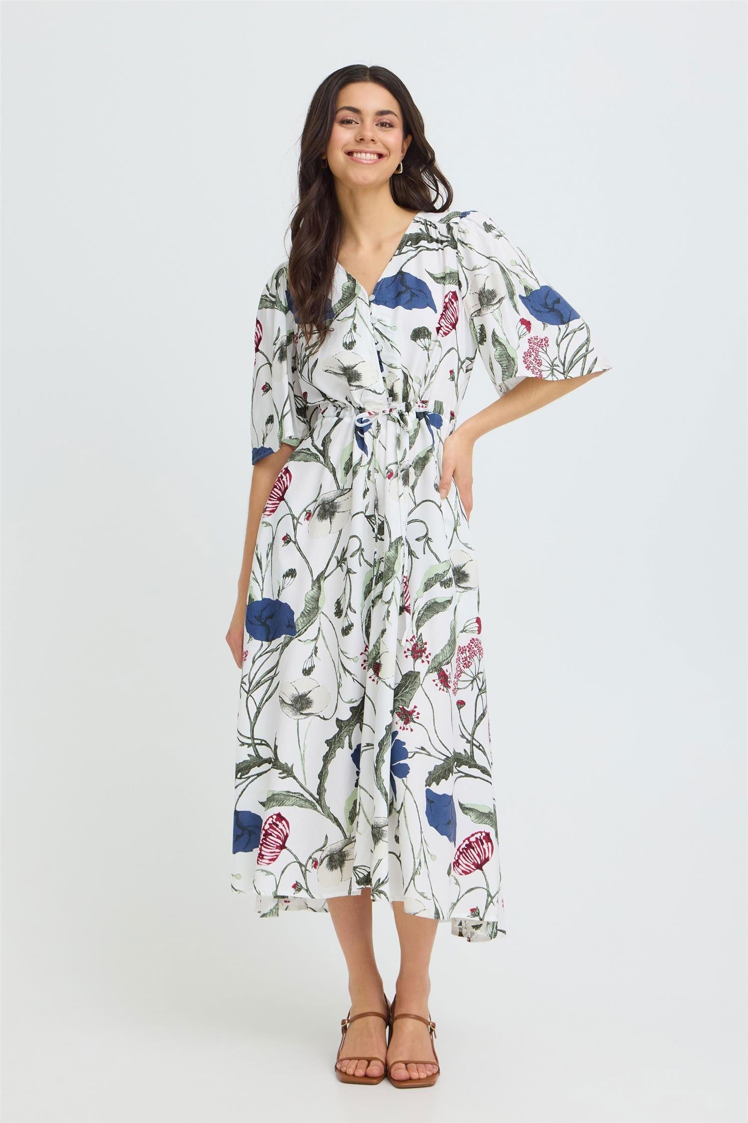 Frlaya Dress 1 Blue Red Floral