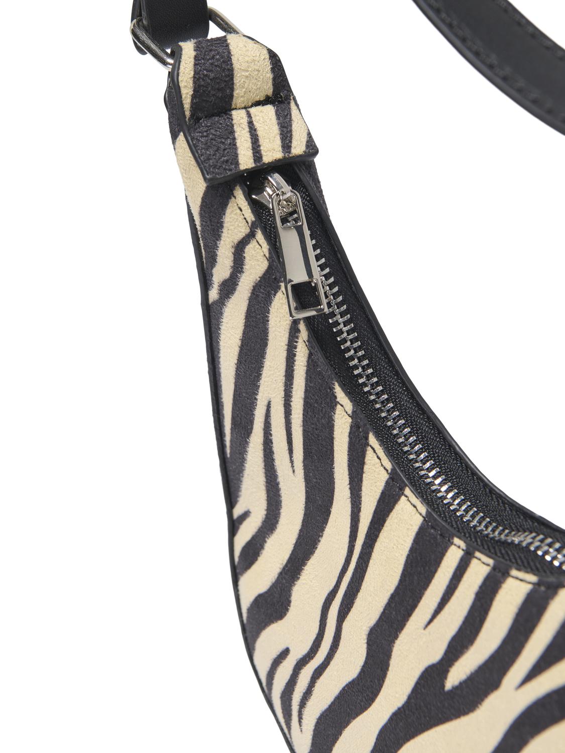 Annika Faux Suede Shoulderbag Black/Zebra