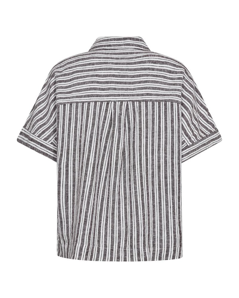 Fqlava-Shirt Stripe Coffee Bean w. Brilliant White