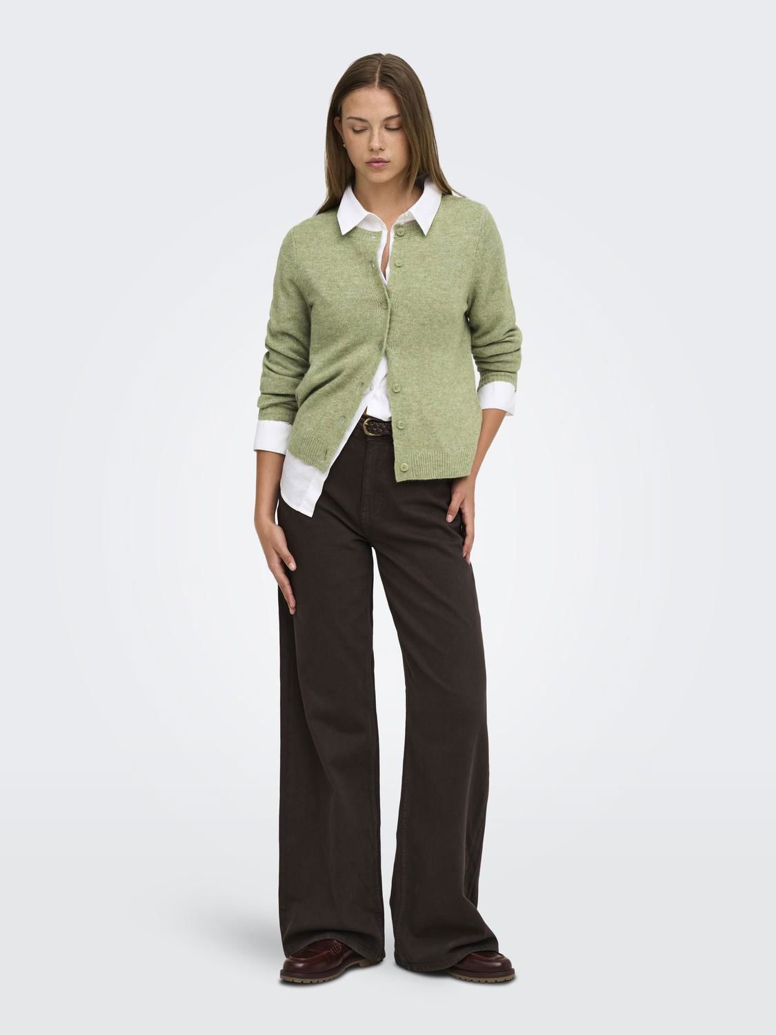 Onlolivia Ls O-Neck Cardigan Sphagnum Melange