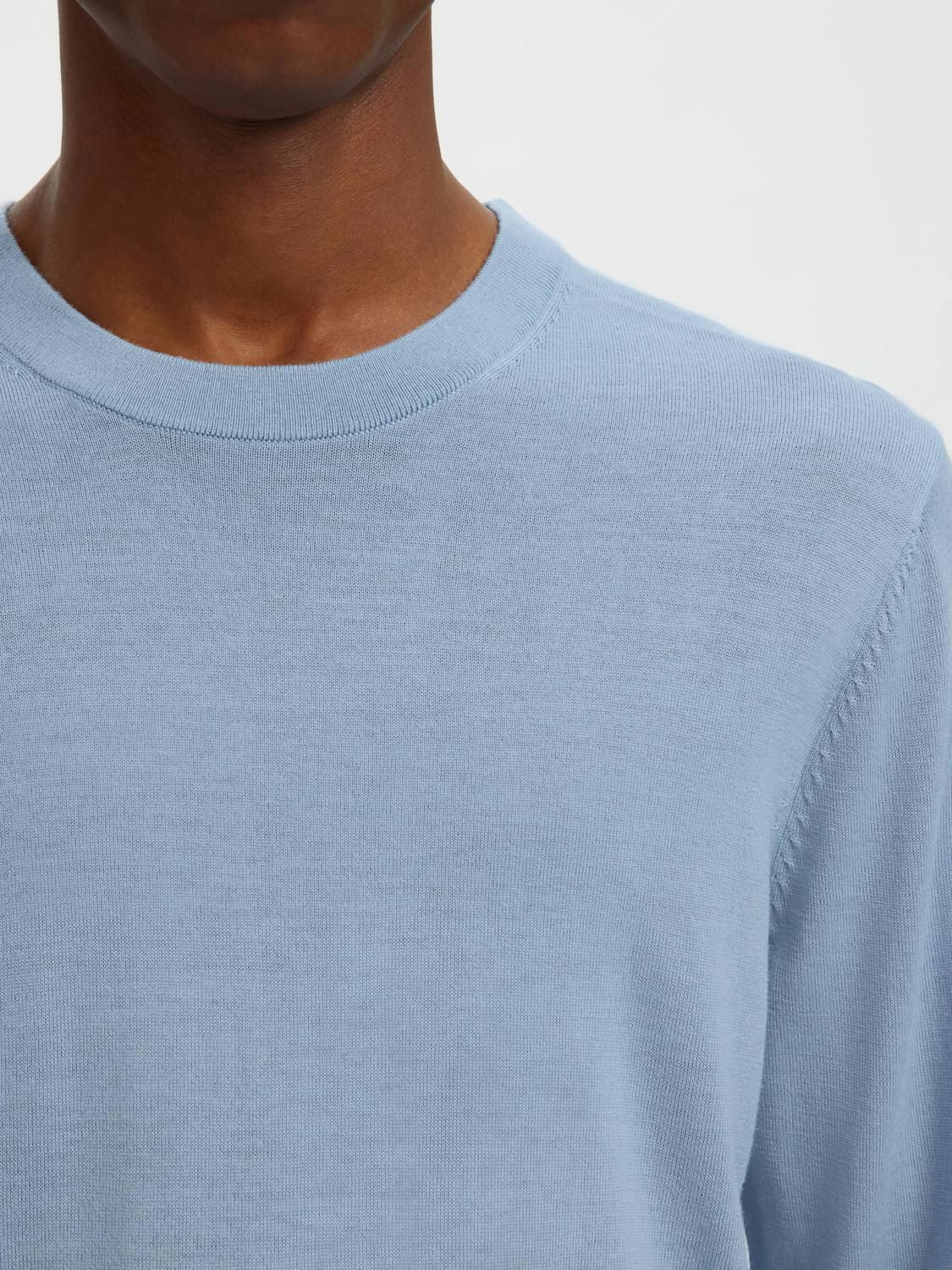 Slmtray Ls Knit Merino Crew Neck Noos