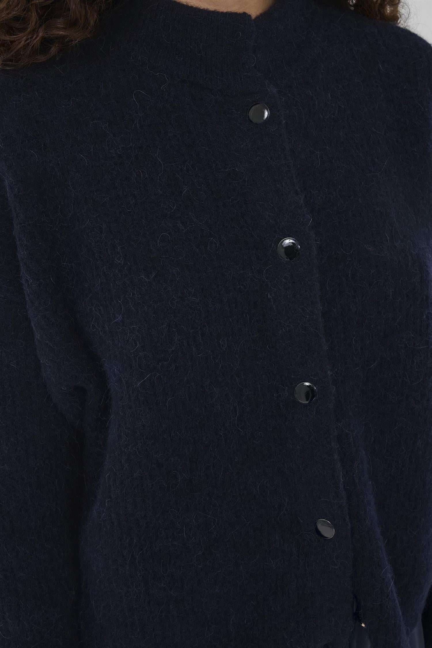 Alpha Short Cardigan Skycaptain Melange