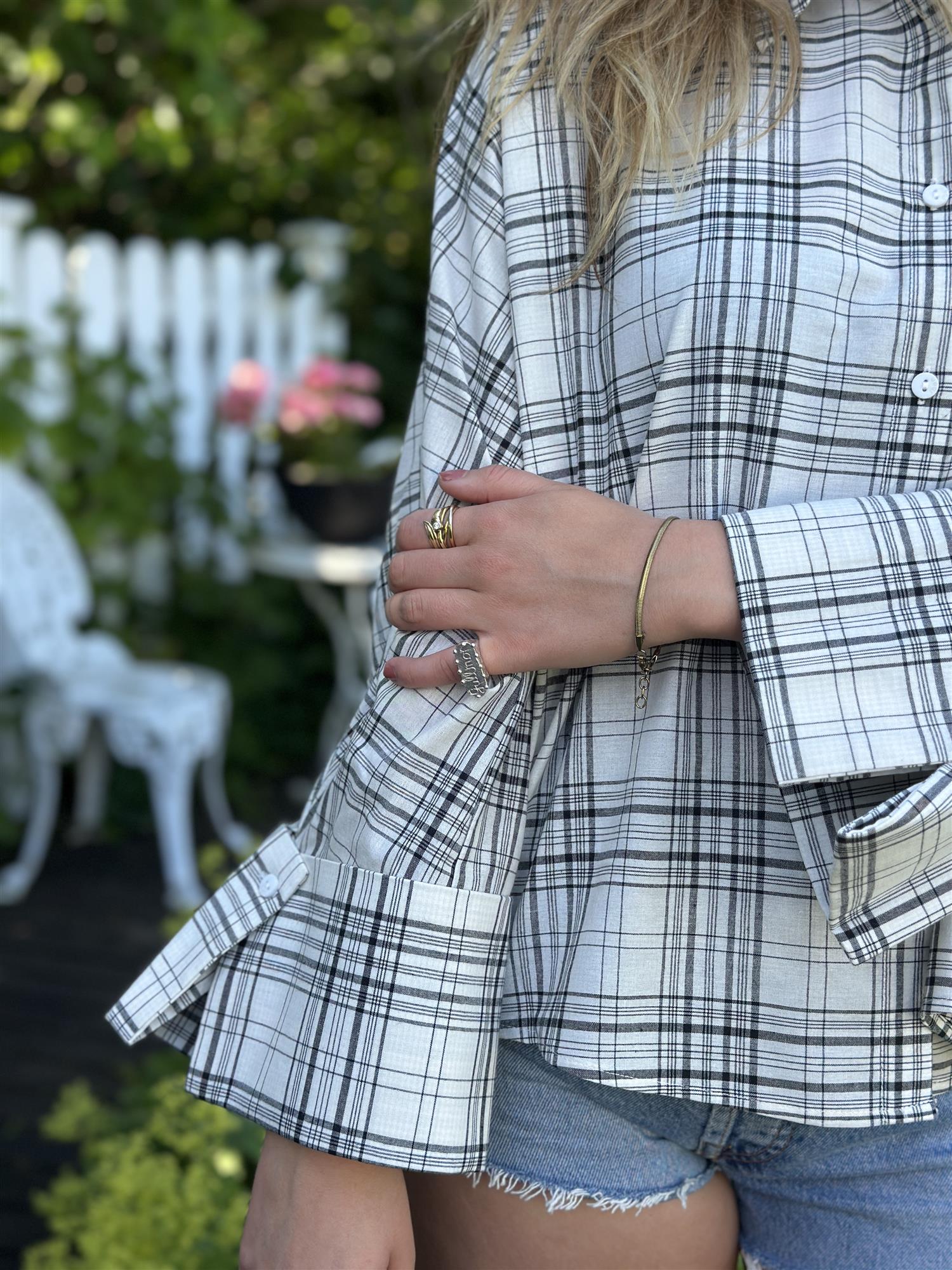 Atari Shirt White Check