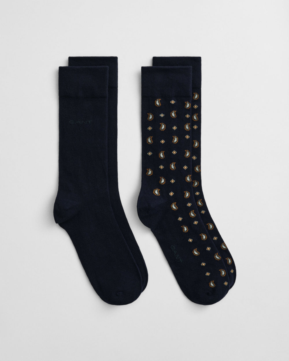 Paisley Socks 2-Pk Gift Box Marine