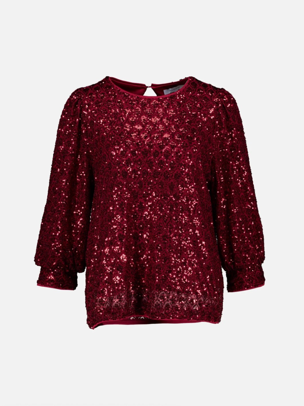Maly Sequin Top Bordeaux