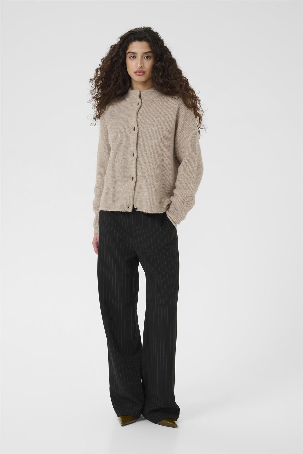 Alpha short cardigan // Warm Sand Melange