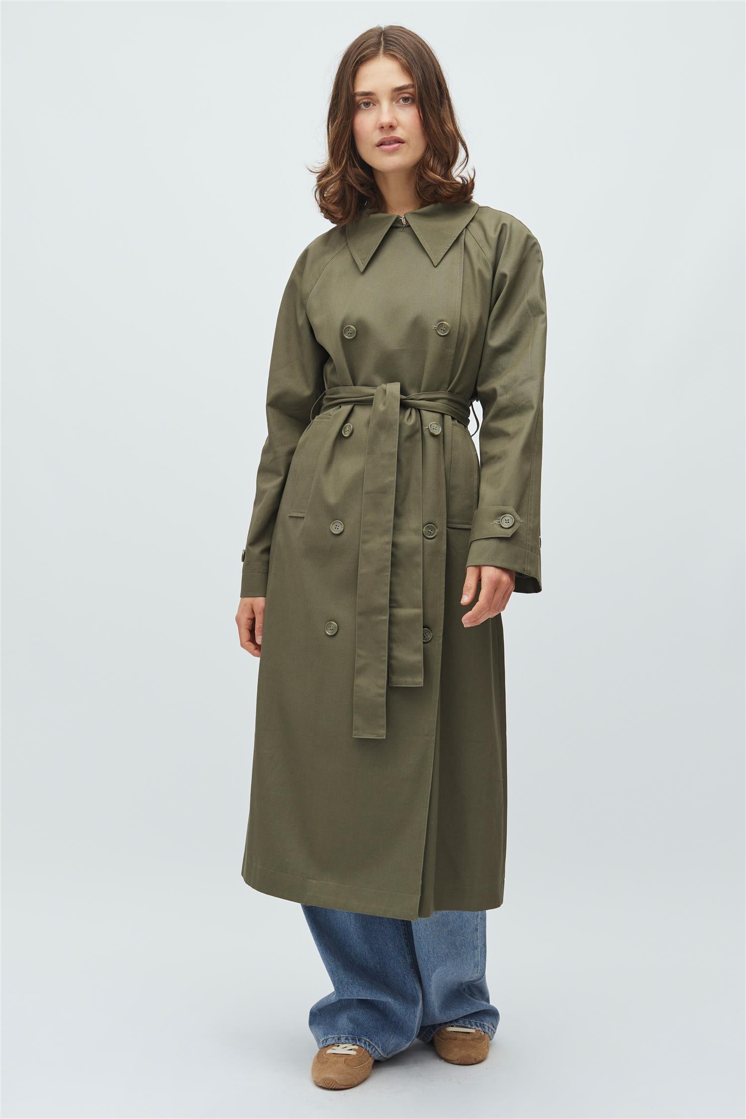 Odonna Zuianna Trenchcoat Dusty Olive