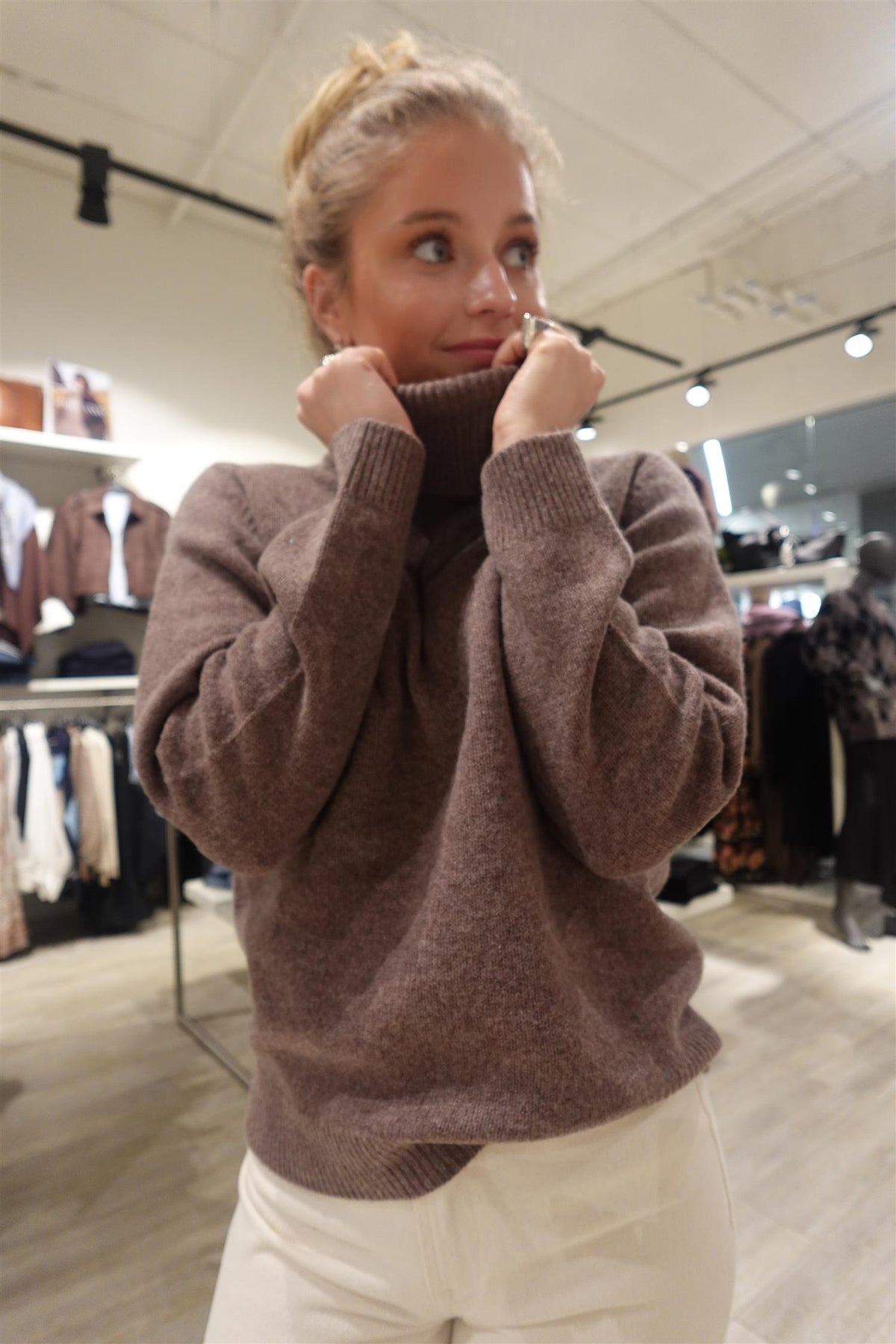 Fqwinka-Pullover Morel Melange