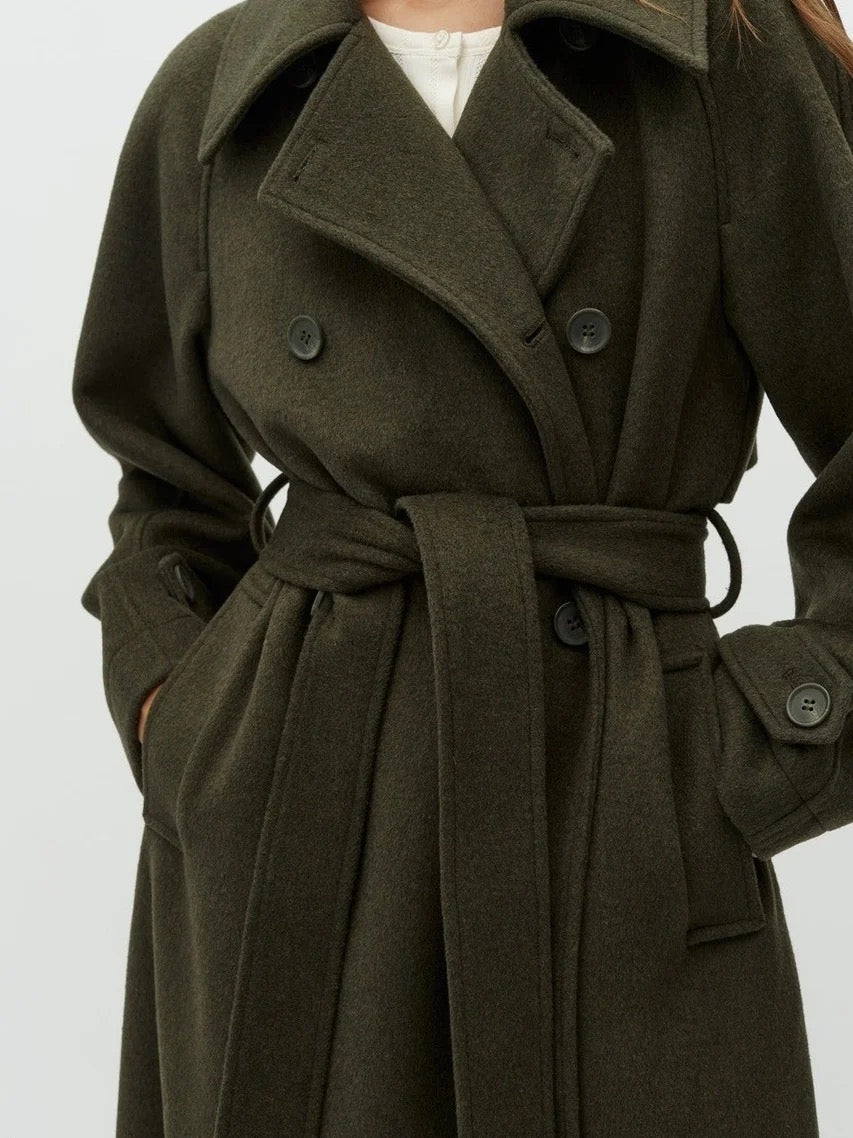 Odonna Lava Coat Dusty Olive Melange