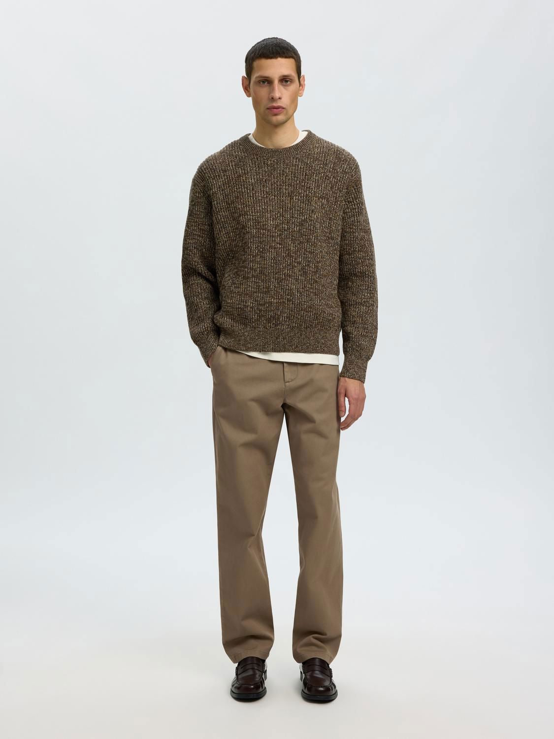 Slm196-Straight Miles Twill Pant Chocolate Chip