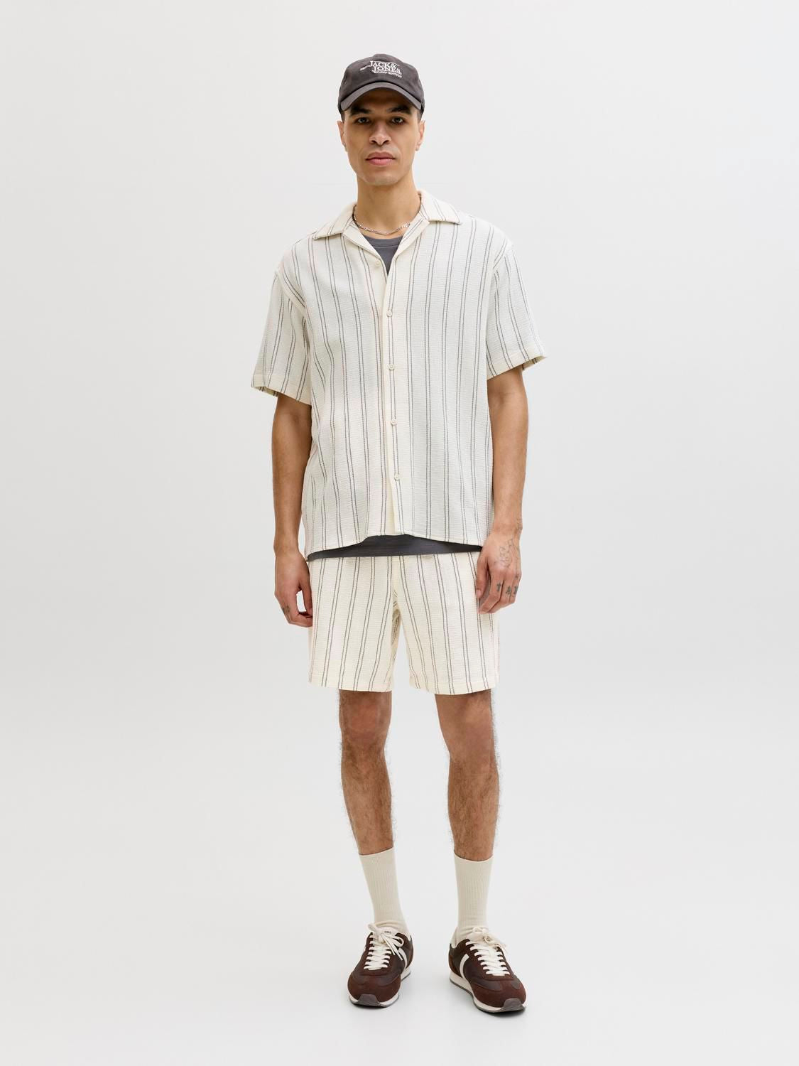 Jpstjaiden Coba Stripe Jog Shorts Reg Ln