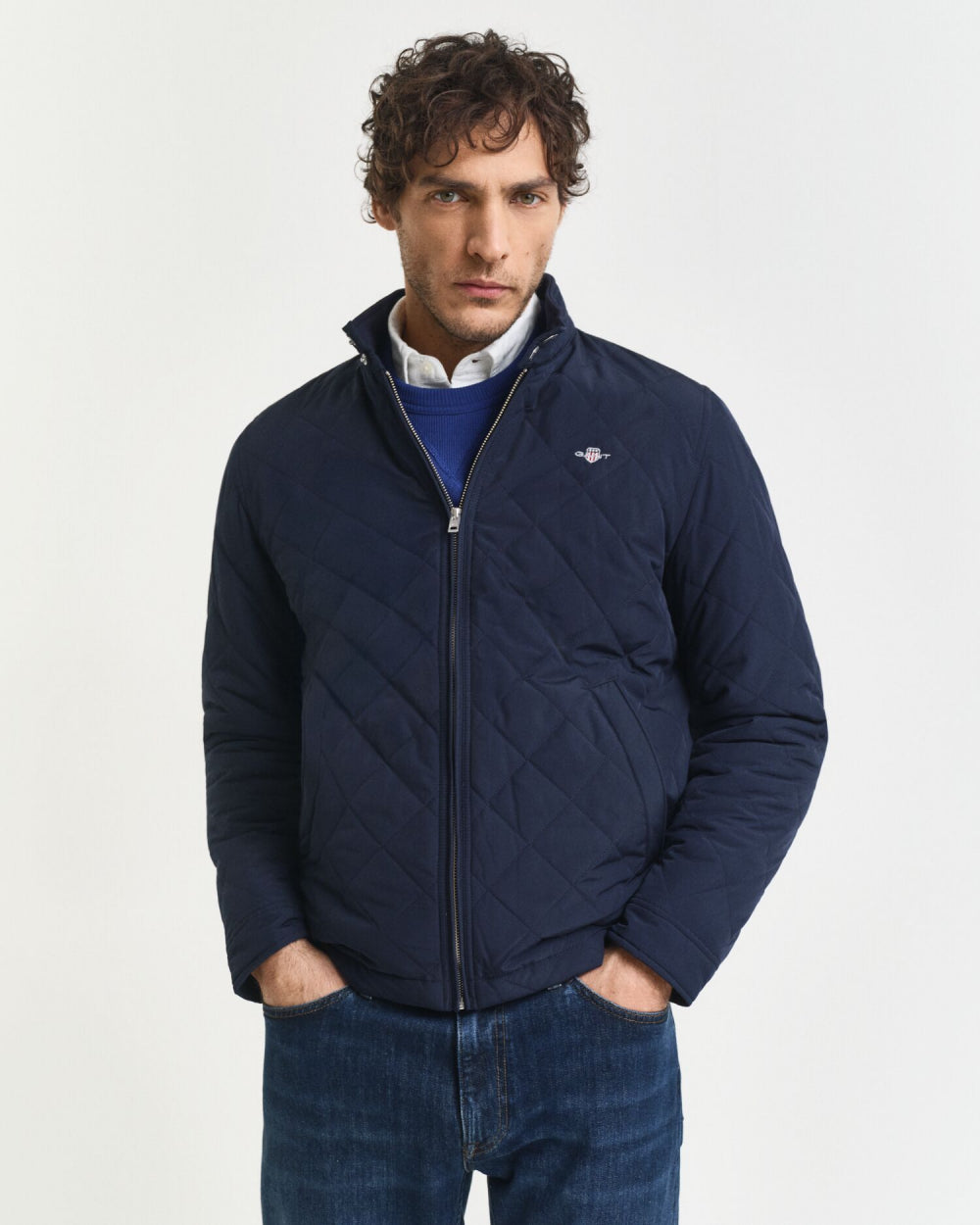 Quilted Windcheater Evening Blue
