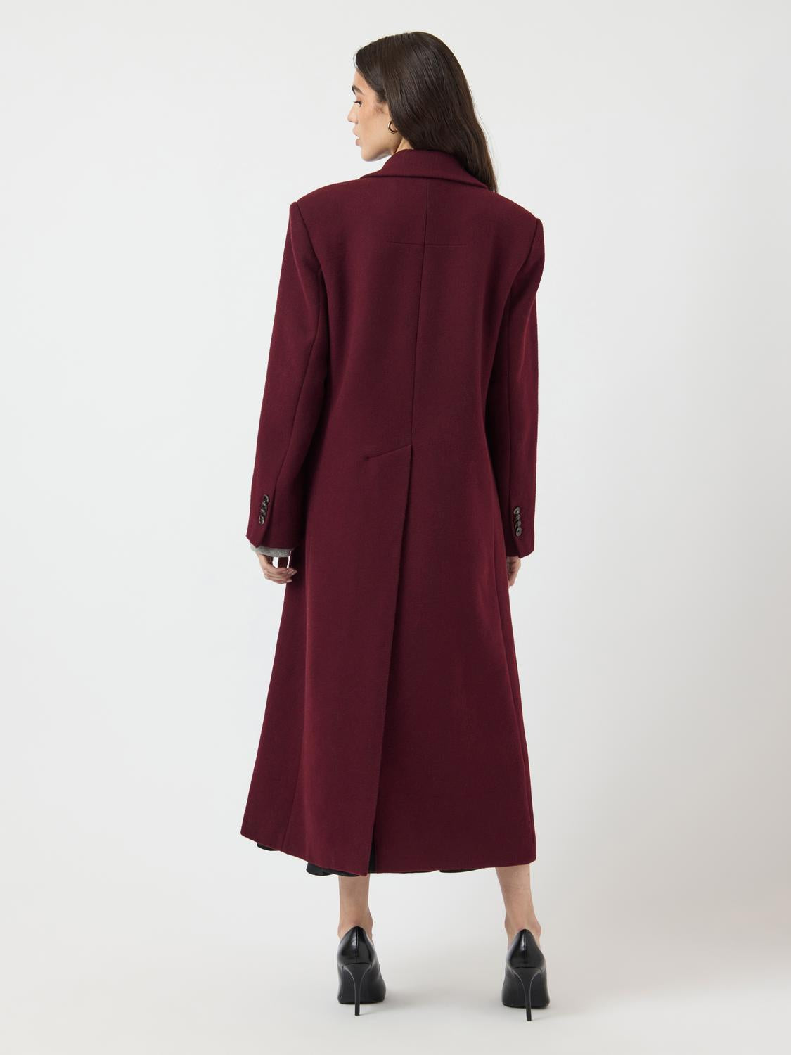Royla LS Wool Blend Long Coat Port Royale