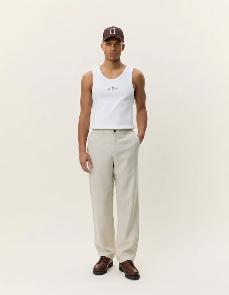 Linen Comfort Suit Pants Light Sand