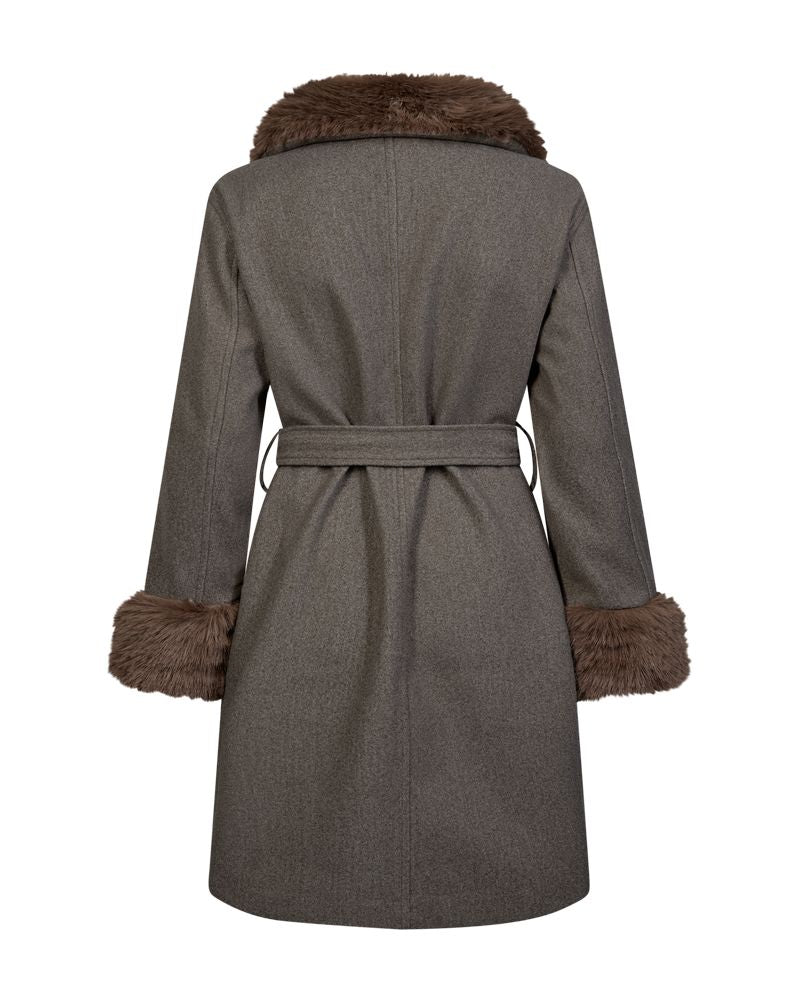 Fqyanna Coat Morel Melange