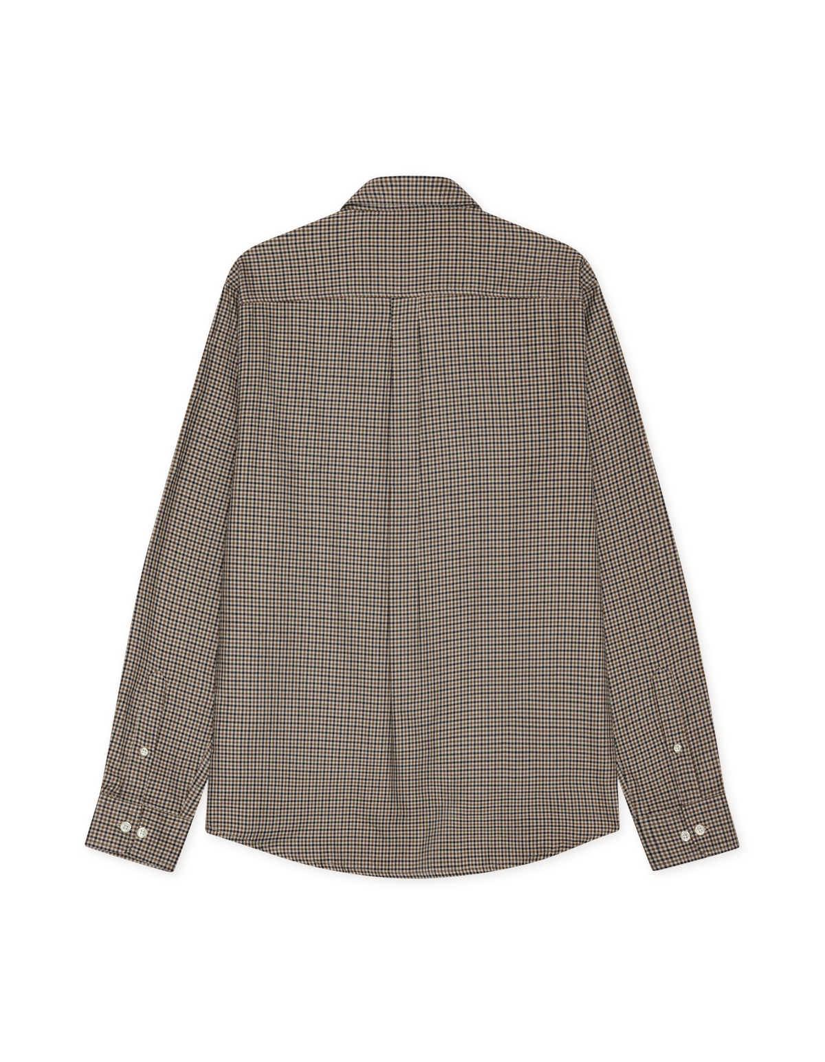 Mini Check Soft Shirt Dark Sand