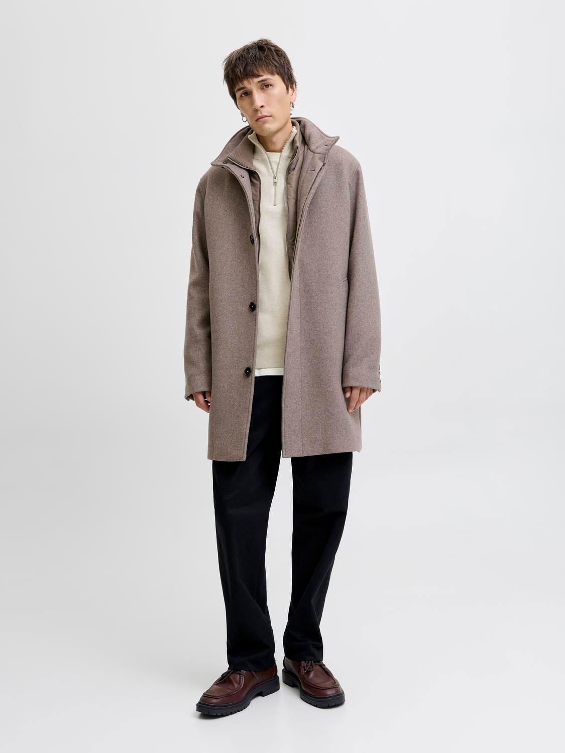 Milano Stitch Knit Half Zip Cloud Dancer Melange