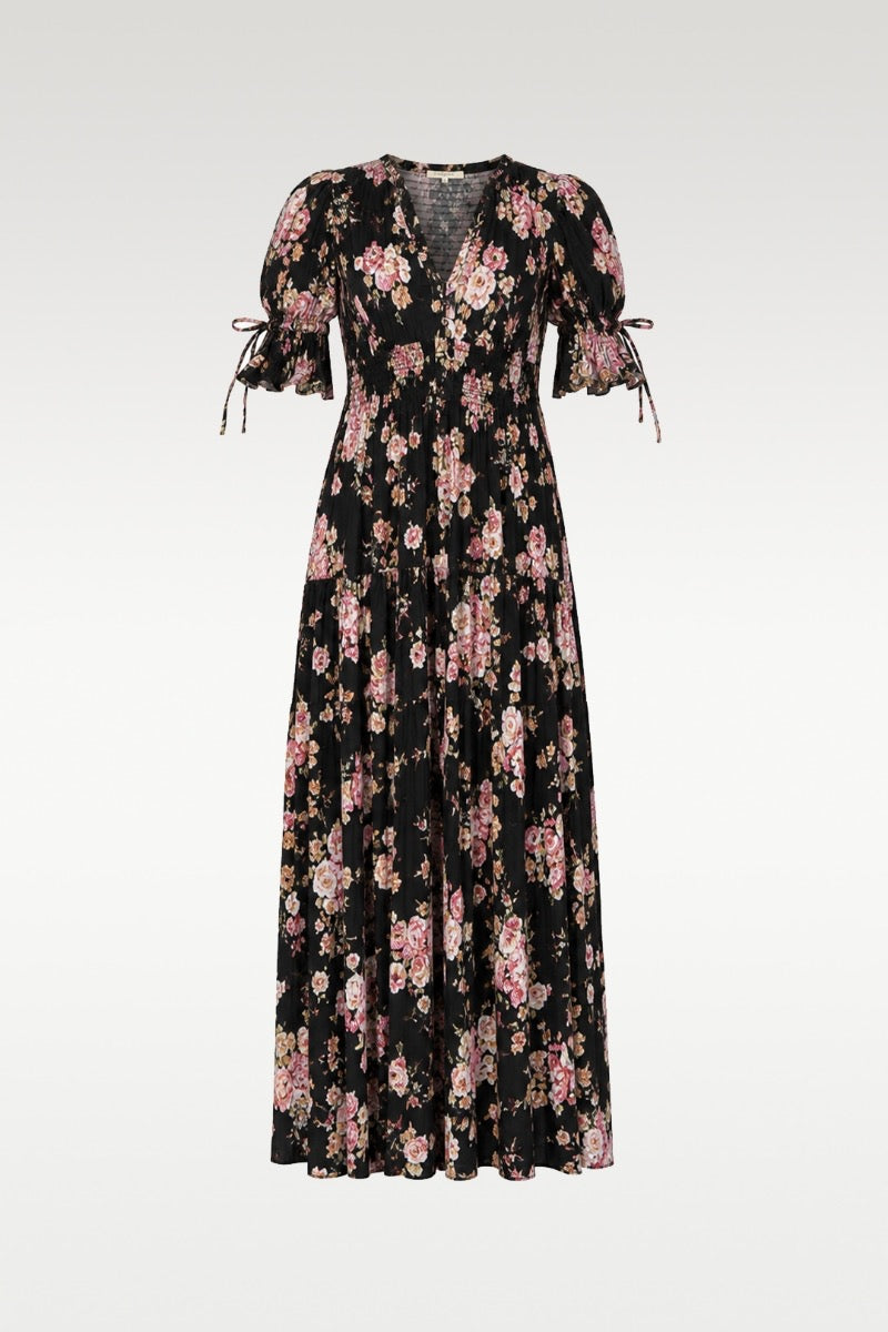 Twisted Maxi Dress Midnight Blossom