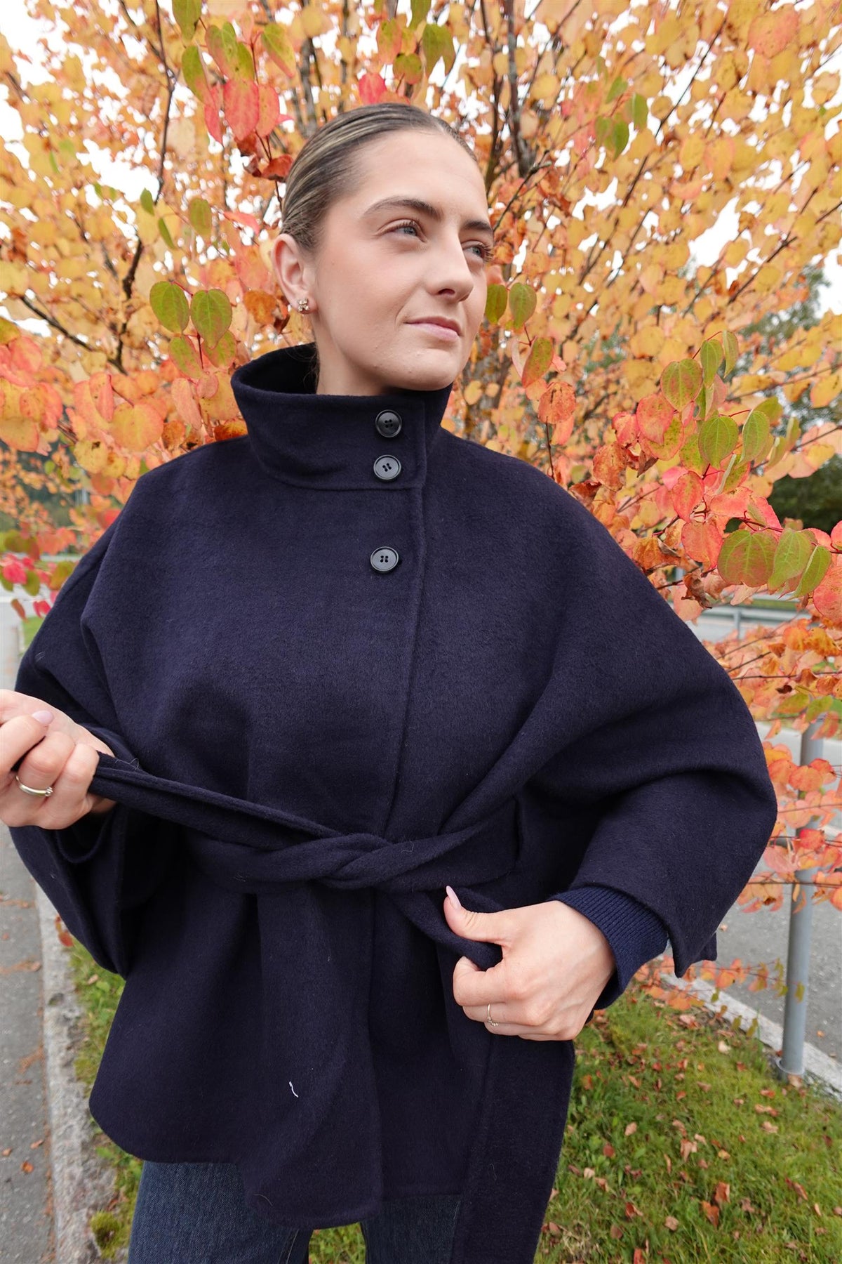 Yasalmio Handmade Wool Blend Jacket Navy Blazer