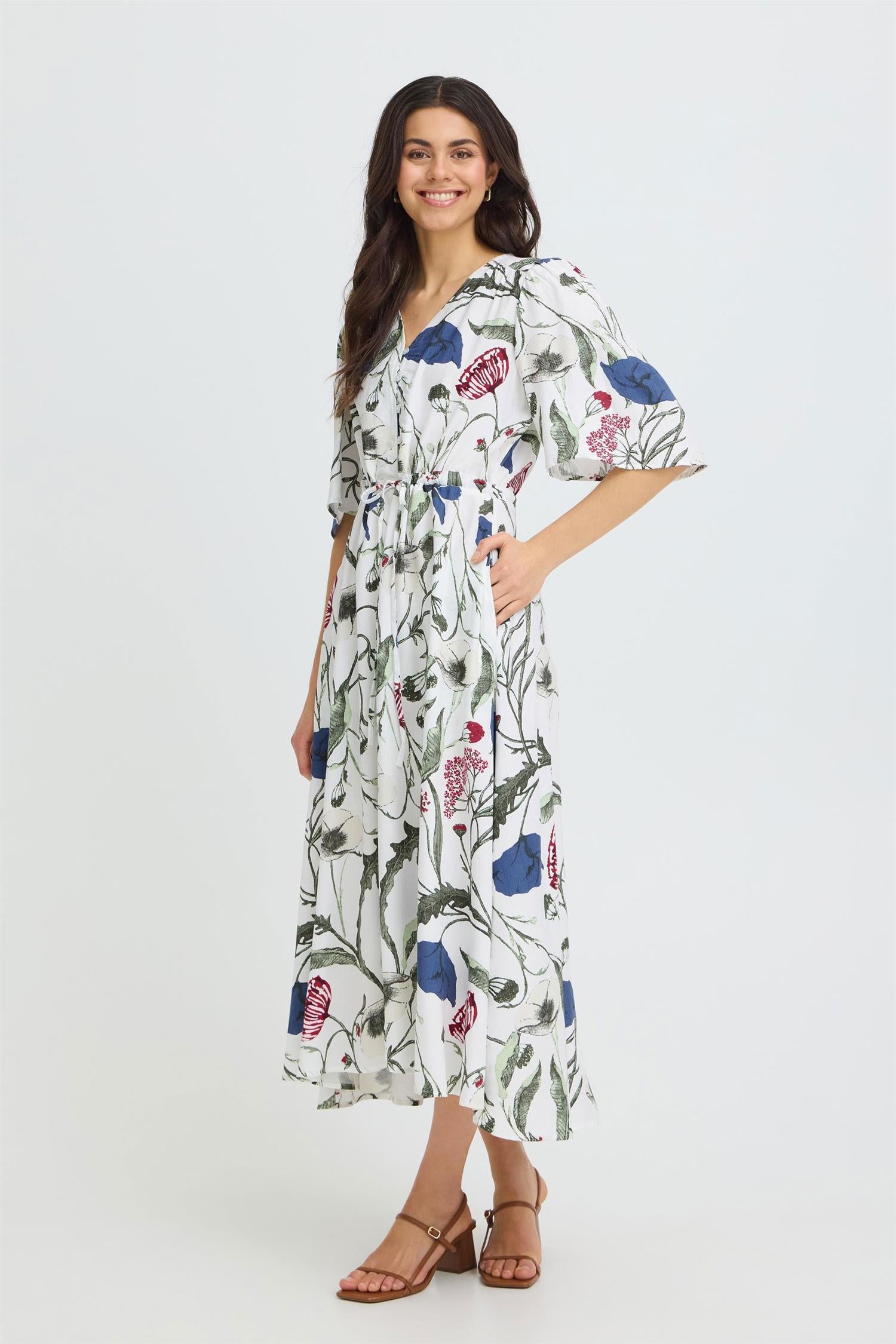 Frlaya Dress 1 Blue Red Floral