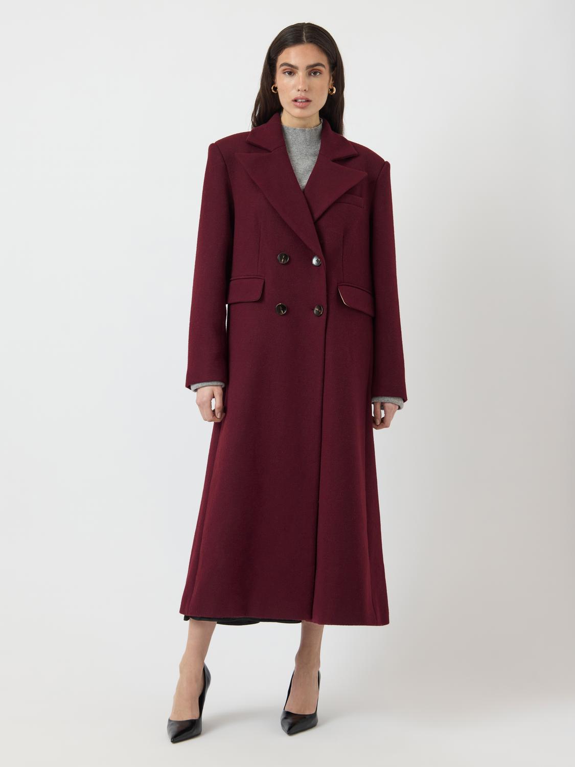 Royla LS Wool Blend Long Coat Port Royale
