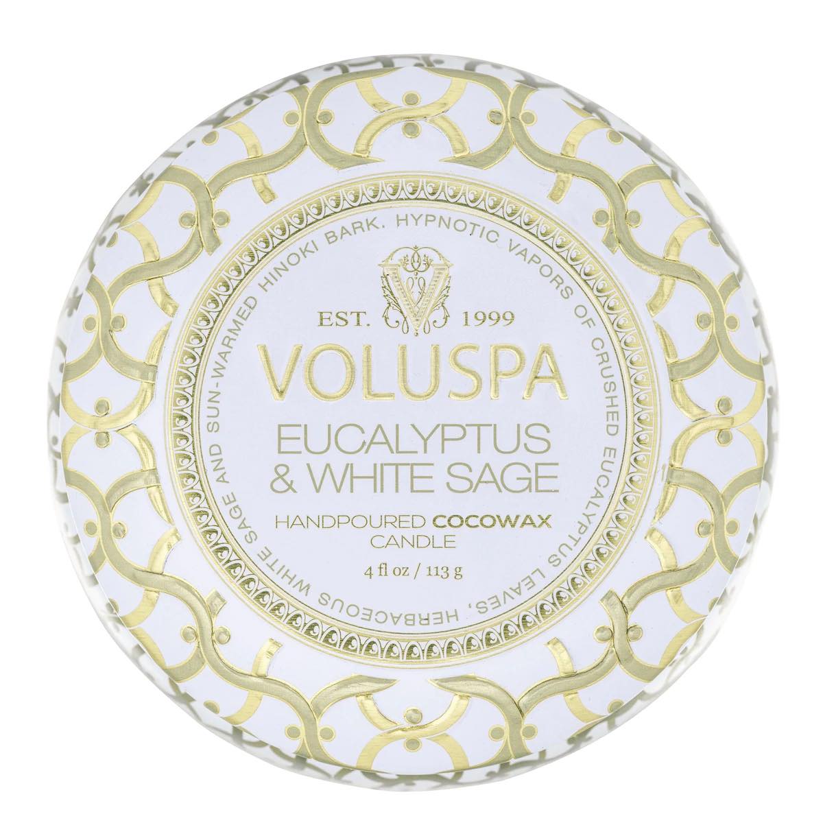 Eucalyptus & white sage Mini Tin Candle