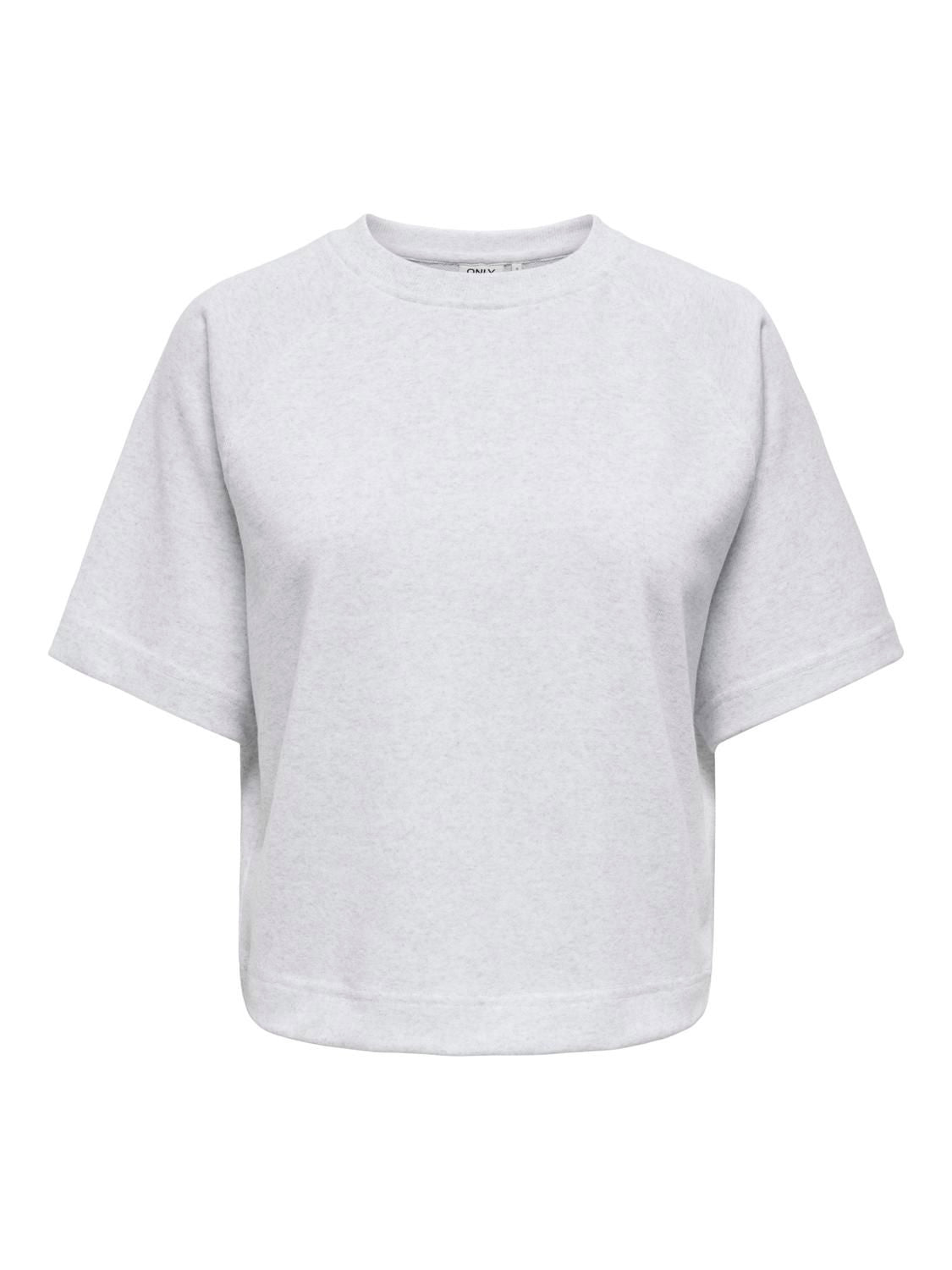 Onlofelia Ss Raglan Sweat Light Grey Melange