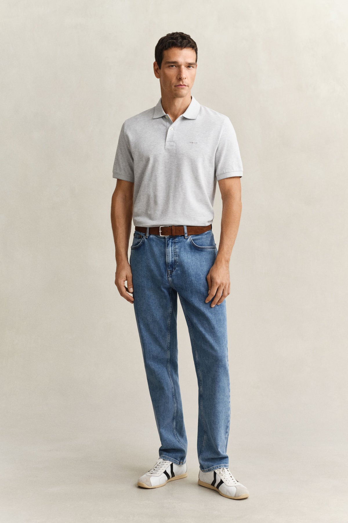 Reg clean wash jeans semi light blue