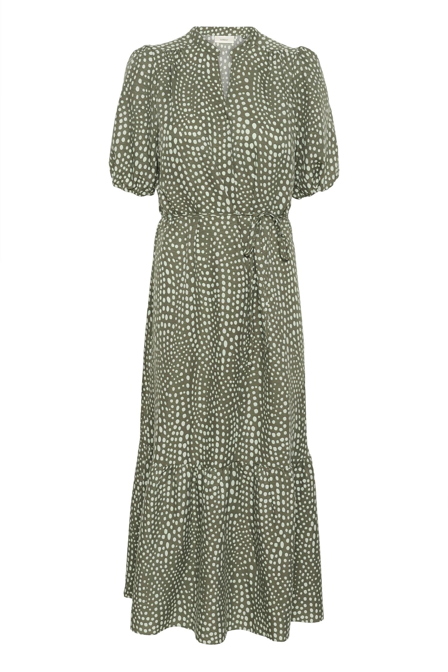 Liberty Dress Green Faded Dot