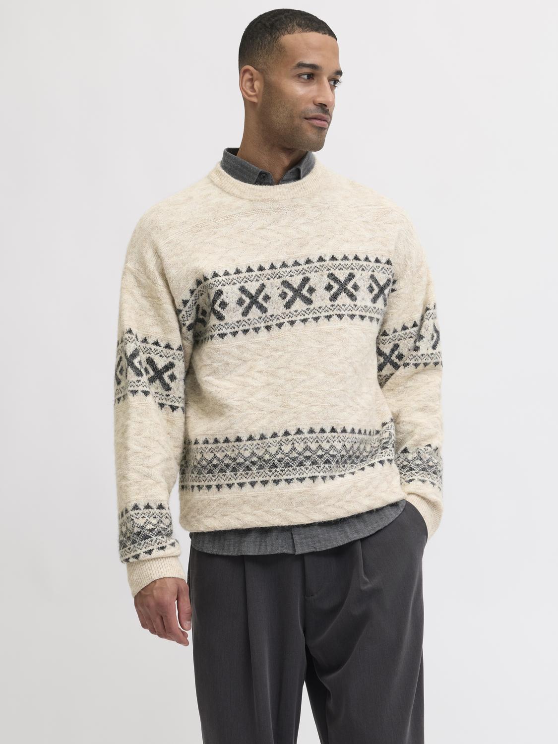 Max Fairisle Knit Simply Taupe