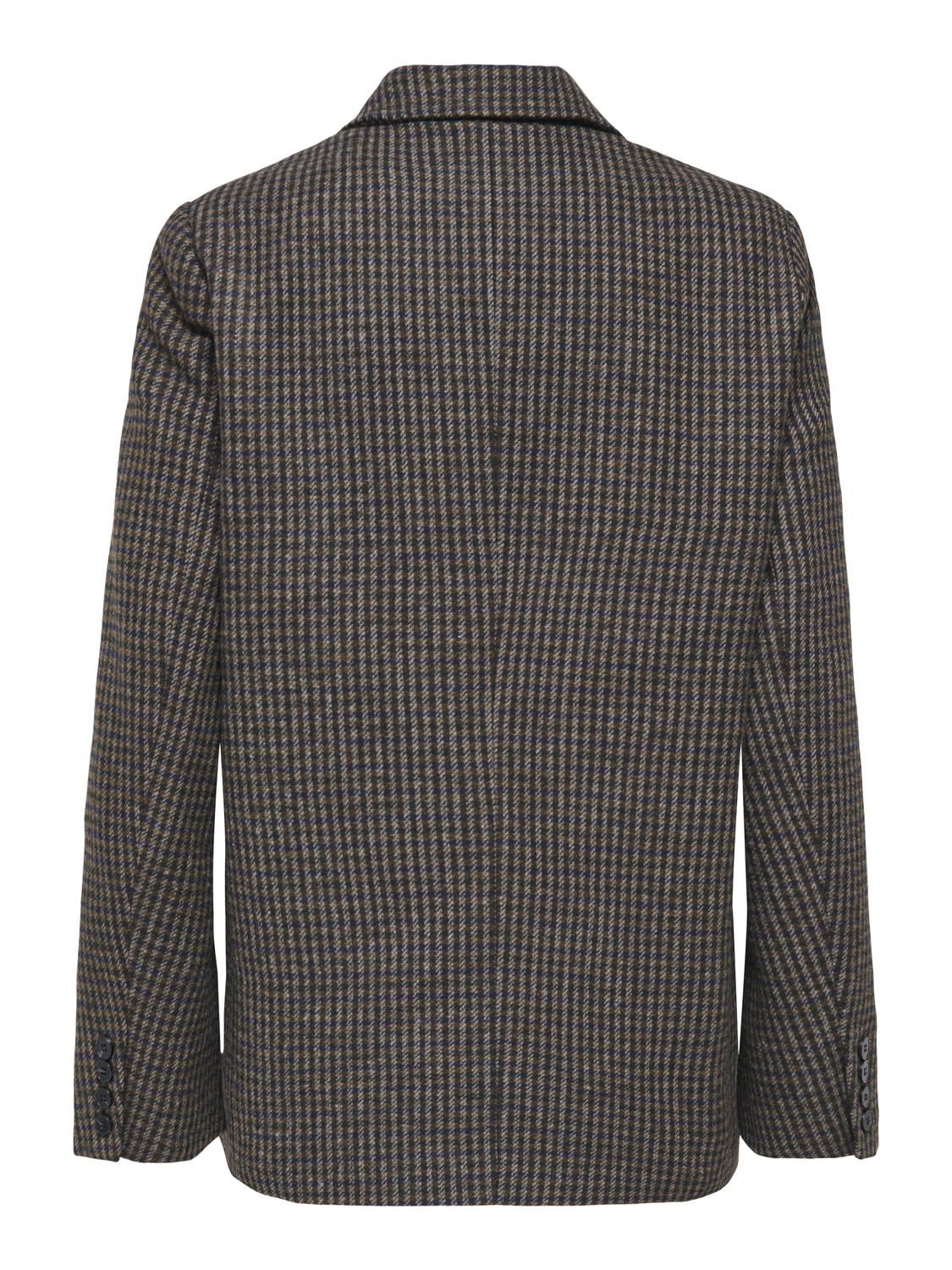 Onlgolden L/s Loose Check Blazer Breen June Bug