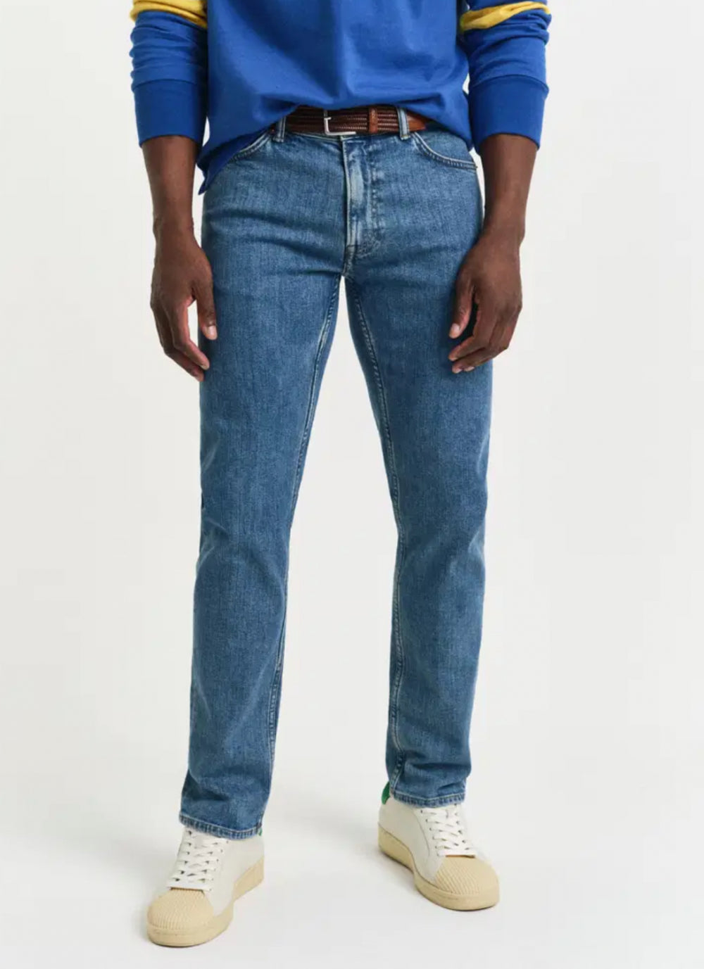 Reg Clean Wash Gant Jeans Mid Blue Worn In