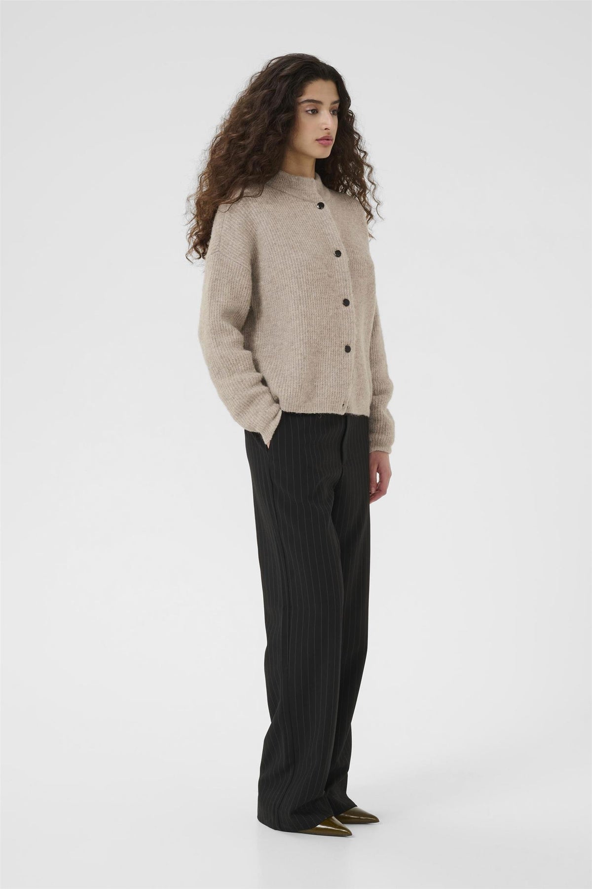 Alpha short cardigan // Warm Sand Melange