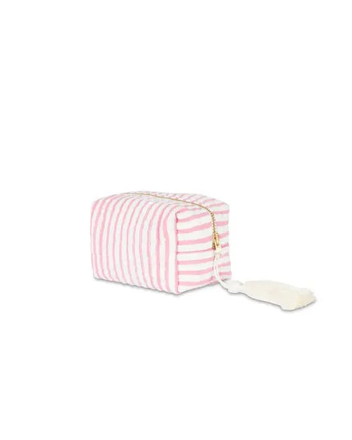 Cosmetic Bag Pink Stripe