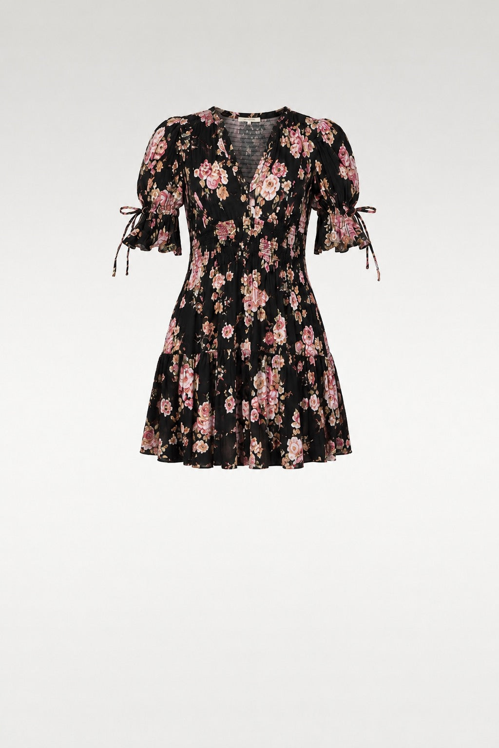 Twisted Mini Dress Midnight Blossom