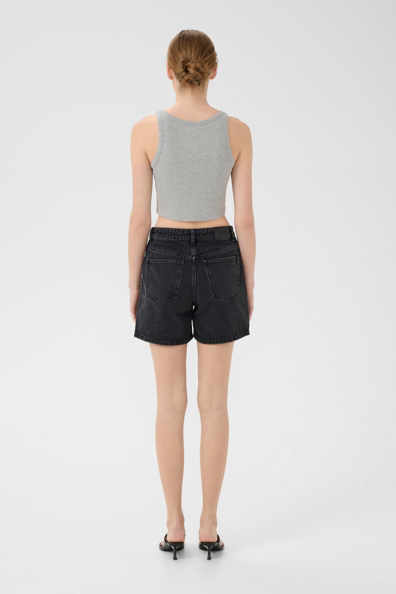 Dena HW Shorts Washed Black