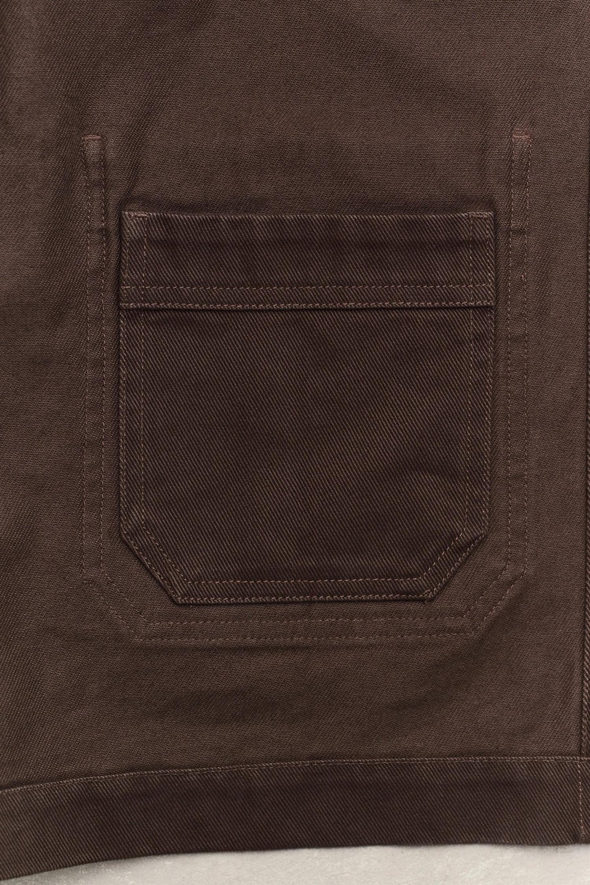 Twill Overshirt Black/Brown