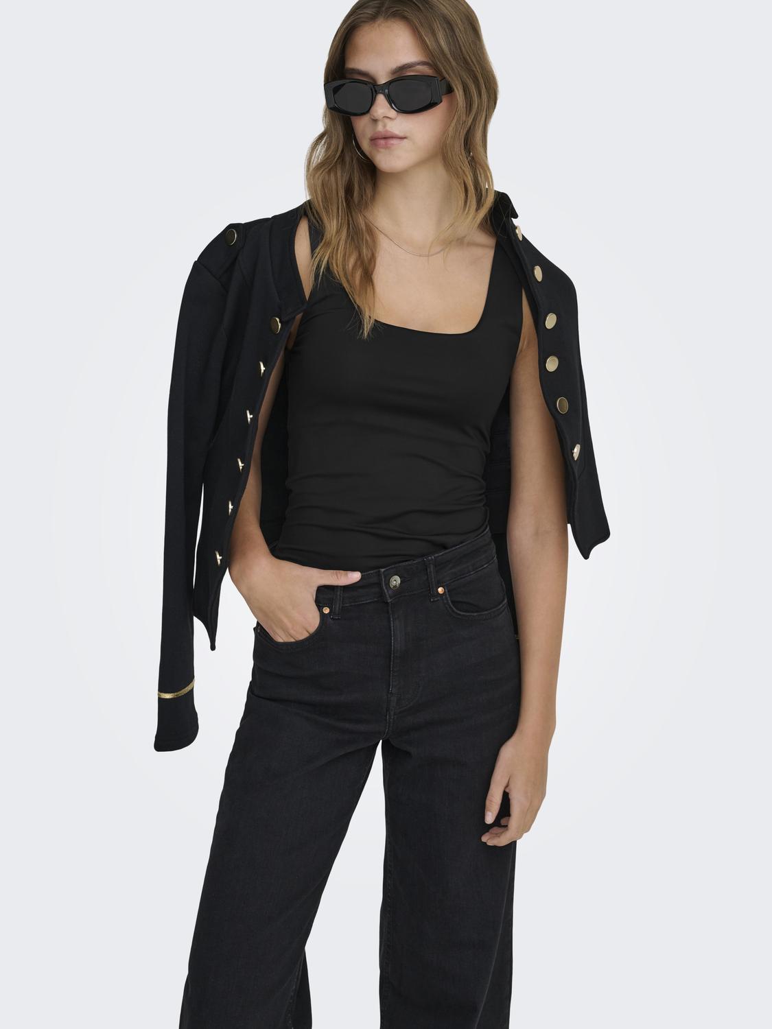 Ea S/L 2-ways Fit Top Black
