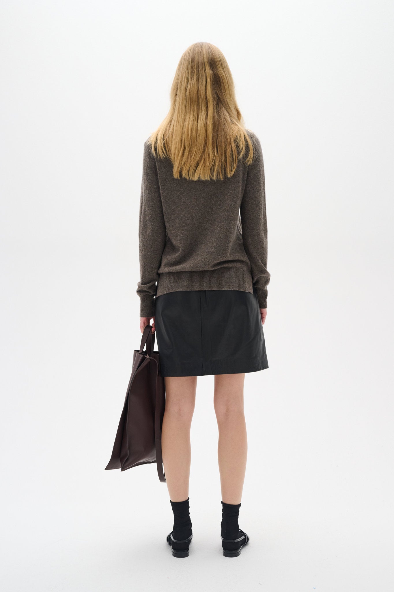 Lukka Crew-neck Pullover Brown Melange
