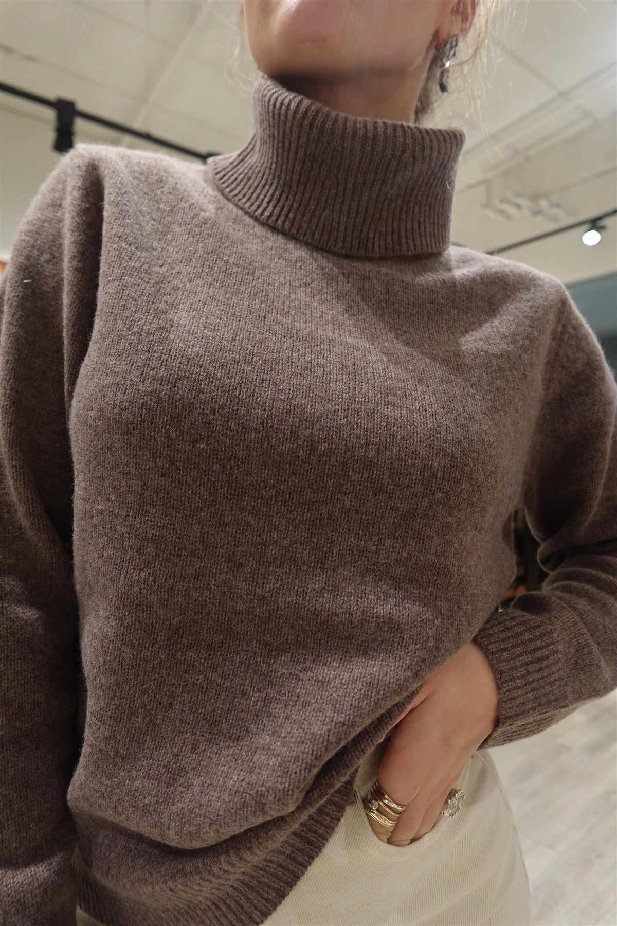 Fqwinka-Pullover Morel Melange