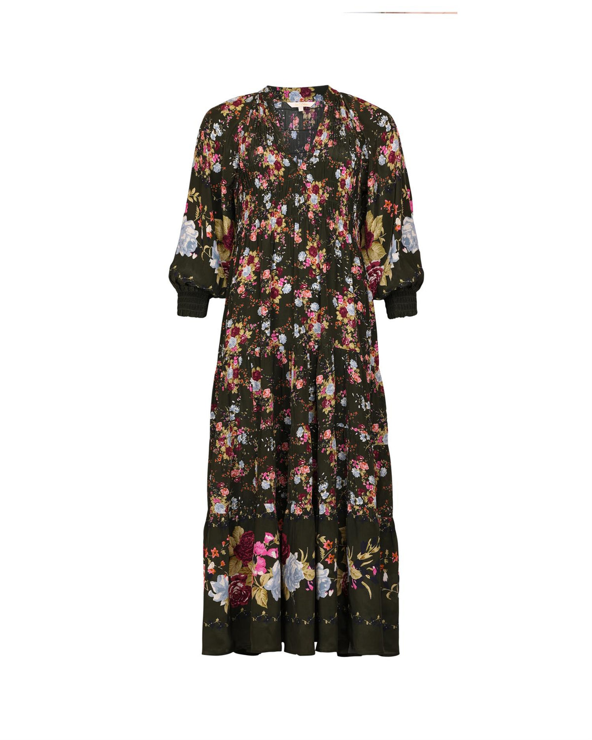 Bohemian Shift Dress Forest Bouquet